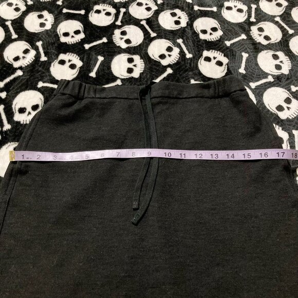 UNIQLO Black wool blend pencil skirt with pockets ~ Corporate goth XS SMALL - Picture 5 of 10